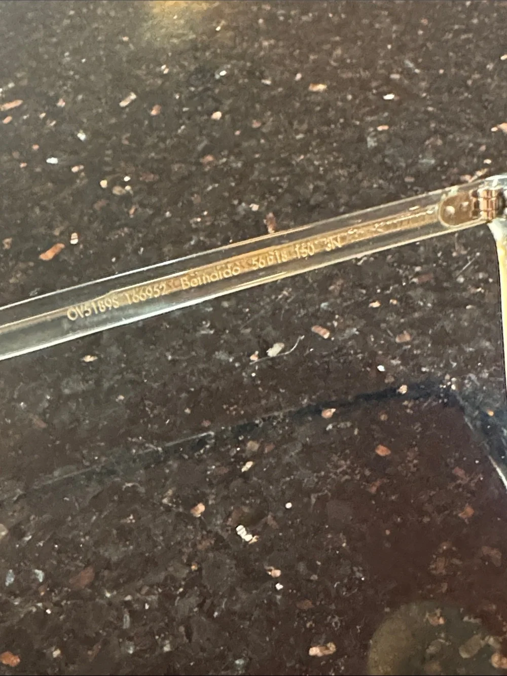 Oliver Peoples Clear Acetate Sunglasses with Green Lenses